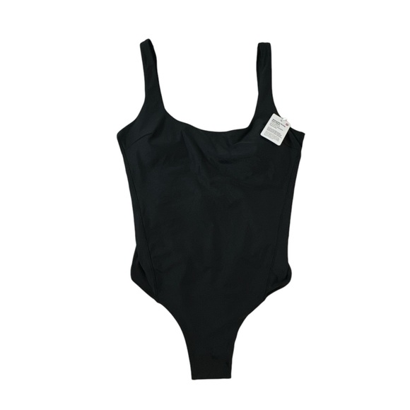 Lululemon Waterside Scoop One Piece Swimsuit Black Size 6 Low Back Removable Cup - Picture 3 of 6